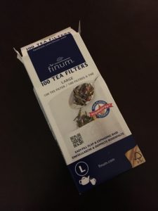 A box of 100 Finum tea bags